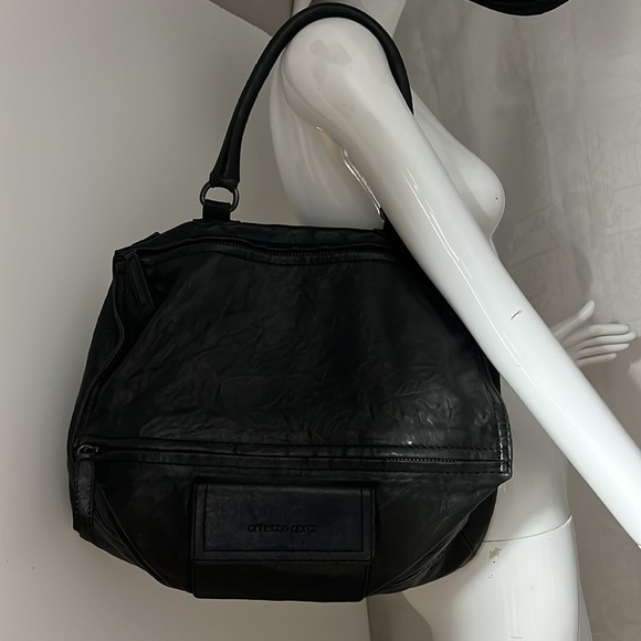 Annette Gortz Large Pandora Leather Shoulder Crossbody Bag Charcoal Black Bag - Picture 9 of 16